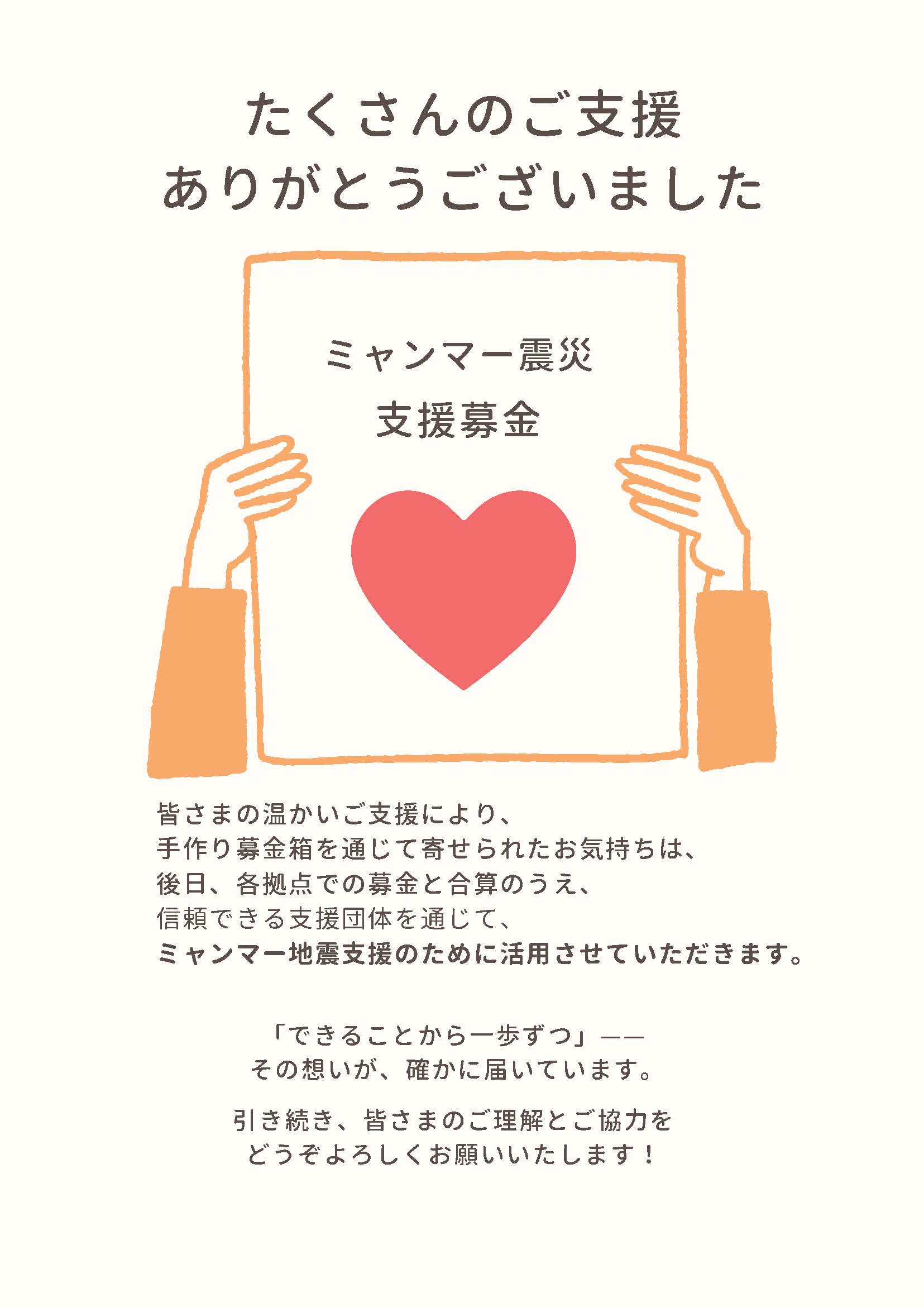 ご支援ありがとうございました